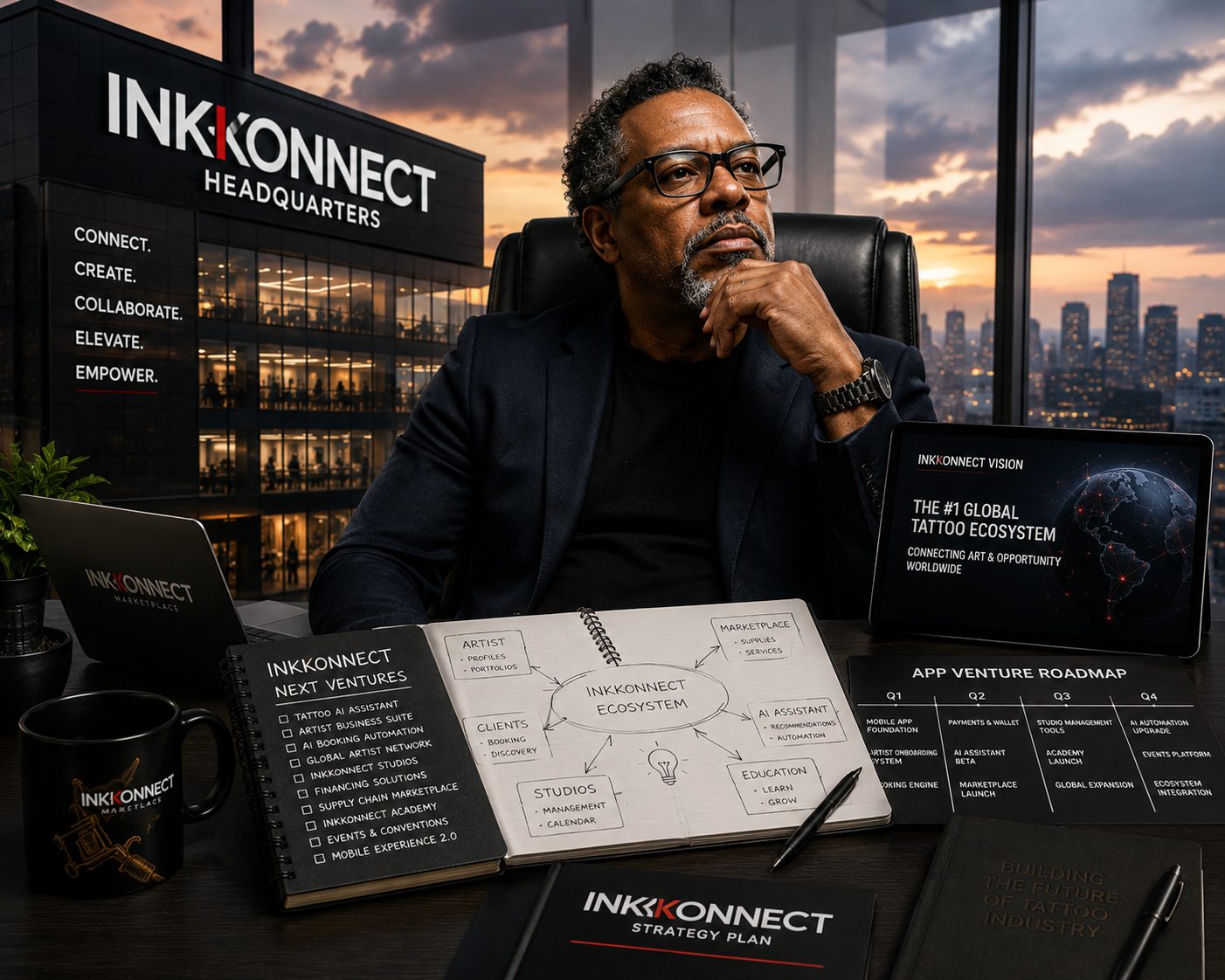 InkKonnect headquarters, venture roadmap, and ecosystem planning materials